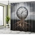 thumbnail image 5 of Ambesonne Vintage Shower Curtain, Clock Surrealist, 69"Wx84"L, Grey, 5 of 5