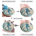 thumbnail image 2 of RYLABLUE Nautical Theme Seahorse Set of 4 Round Coaster for Drinks, Absorbent Ceramic Stone Coasters Cup Mat with Cork Base for Home Kitchen Room Coffee Table Bar Decor, 2 of 5