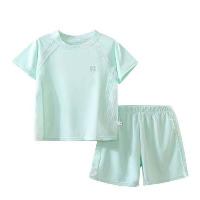 Ensemble pour Garçon, T-Shirt Imprimé et Short, Col Rond, Tenues d'Été, Vêtements pour Bébé Garçon 9-10 Ans