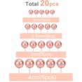 thumbnail image 2 of NOGIS 20 Pcs Ball Cake Topper Decorations Mini Balloons Cake Topper Sticks Red Balls Cake Picks Cake Topper Balls Cake Decorations for Wedding Birthday Cake Decorations (Rose Gold), 2 of 7