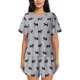 thumbnail image 1 of Balery Polka Dot Christmas Dog Conjunto de Pijama para Mujer con Estampado, Dos Piezas de Manga Corta y Shorts, Ropa de Dormir Suave con Cuello Redondo y Bolsillos-4X-Large, 1 of 6