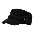 thumbnail image 4 of Adjustable Metal Suede Equestrian Flat‑Brim Fashion Cap, 4 of 4
