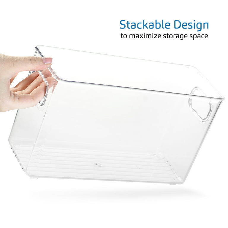 Stackable Plastic with Handles Bathroom Storage Container (Set of 2) Storagebud
