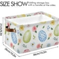 thumbnail image 3 of Coolnut Colorful Easter Eggs Storage Bins Foldable Canvas Fabric Storage Basket with Handles for Organizing, Large Storage Baskets for Shelves Closet Decor Gifts, 3 of 7