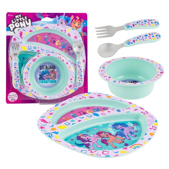 My Little Pony BPA Feeding Set- Spoon, Folk , Bowl & Plates