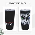 thumbnail image 4 of Vasos de 20 oz de la novia de Chucky Vaso de acero inoxidable a granel con tapa Taza de café con aislamiento al vacío de doble pared Taza de 20 oz con revestimiento de polvo para bebidas frías y, 4 of 7
