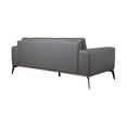 thumbnail image 6 of Hawthorne Collections 19.7" Modern Top Grain Leather Sofa in Gray, 6 of 7