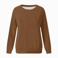thumbnail image 3 of Towmus Womens Crew neck Sweatshirts for Women Casual Long Sleeve Sweatshirt Relaxed Fit Tops, 3 of 3