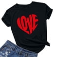 thumbnail image 4 of Tbopshirt Valentine's Day T-Shirts for Women Short Sleeve Graphic Tees, Plus Size Womens Tops,Valentines Day Fashion Printed T-shirt S-XXXL, 4 of 4
