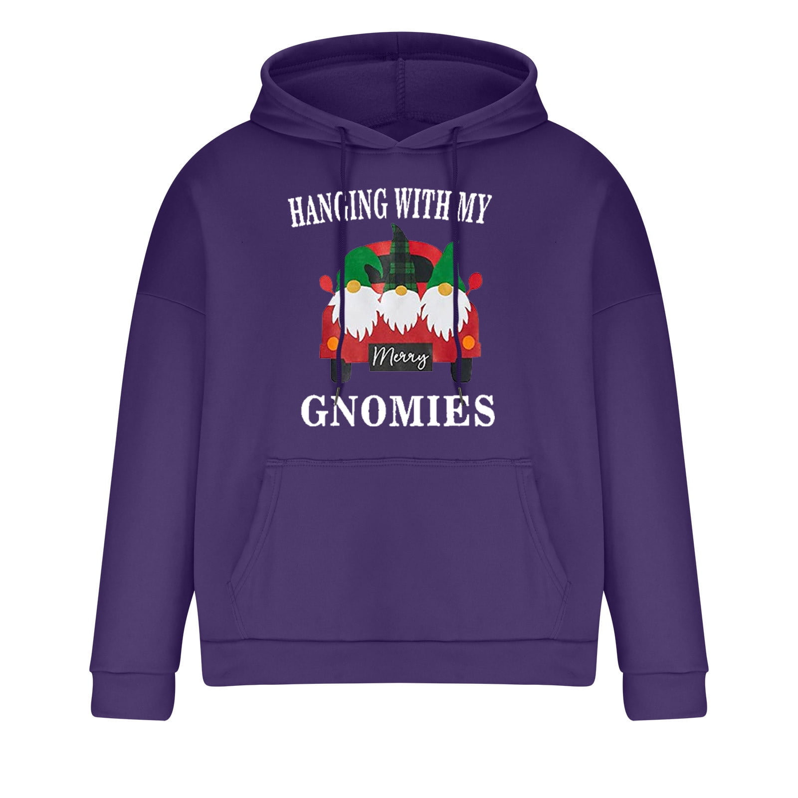 WXLWZYWL Uglu Christmas Hoodies for Men Gnome Hooded Sweatshirt Novelty Sweater Elf Long Sleeve Pullover Loose Fit Drawstring Hoodie