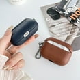 thumbnail image 2 of Dteck for AirPods 4th Generation Case, Slim PU Leather Portable Protective Men Women Case with Keychain Compatible with Apple AirPods 4 Charging Case Front LED Visible,Pink, 2 of 5