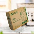 thumbnail image 3 of 200 Pc Disposable/Biodegradable Wooden Cutlery/Compostable Utensils Set, 3 of 6
