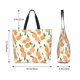 thumbnail image 5 of Balery Peaches Bolsa Tote Estilo Estético con Cremalleras, Bolsa de Hombro, Bolsa de Compras Grande y Plegable, 5 of 8
