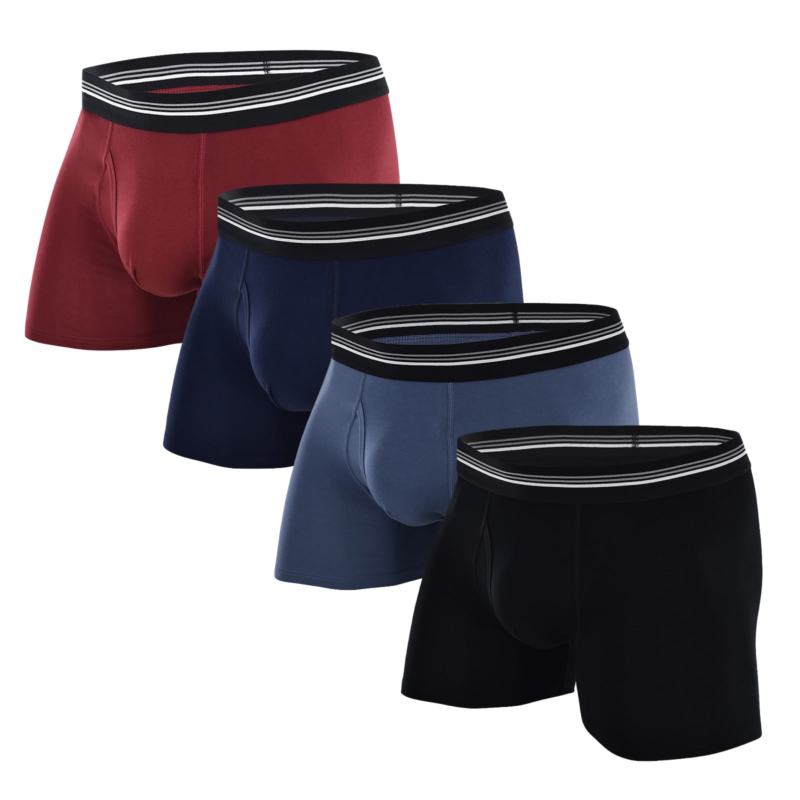 COOPLUS Men's Underwear Briefs Short Boxer Cotton Stretch Soft ...