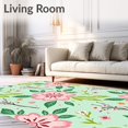 thumbnail image 2 of ODIKA 8'x10' Machine Washable Non-Slip Area Rug, Bohemian Garden Artwork Displaying Exotic Blooms High Traffic Rug, Pink, 539123, 2 of 7