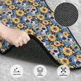 thumbnail image 3 of Wukai Skull daisy yellow blue Front Car Floor Mats Four-Piece Set Front & Rear Universal Car Floor Mats for SUVs, Trucks, Sedans, 3 of 7