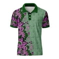 thumbnail image 3 of Tshirts Shirts for Men Floral Printed Casual Short Sleeve Button Up Collared Polo Shirts Breathable Summer Comfortable Shirts for Men B XXXXL, 3 of 6