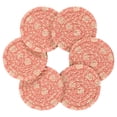 thumbnail image 2 of Haosy Set of 6 Drink Woven Coaster with Holder Heat Resistant Non-Slip Bar Coasters 4 Inches Elegant Coral Flower Plant, 2 of 7