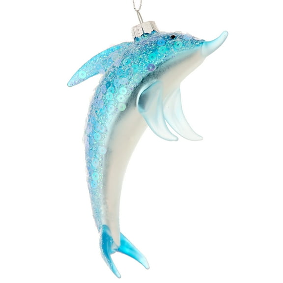 Dolphin Ornament – Blown Glass Figurine Christmas Ornament