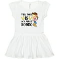 thumbnail image 3 of Inktastic Yes, This is My First Rodeo- Cowgirl in Hat and Boots Girls Toddler Dress, 3 of 5