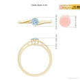 thumbnail image 4 of Angara Natural 0.2 Ct. Aquamarine Solitaire Ring in 14K Yellow Gold for Women (Ring Size: 11.5), 4 of 9