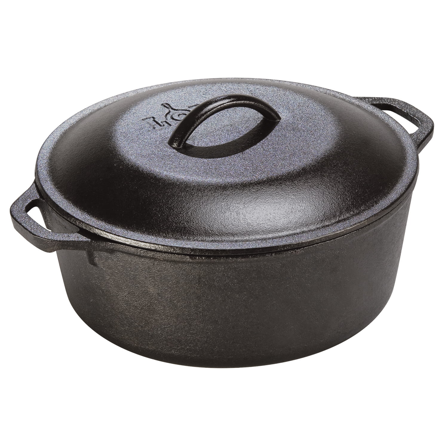 Lodge 5 Piece Seasoned Cast Iron Set Griddle Skillet Dutch Oven Pan Pot Cover