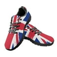 thumbnail image 1 of Yikeluo Zapatillas deportivas de malla con cordones para mujer, estilo moderno, con estampado de la bandera de Inglaterra y Reino Unido, zapatos planos ligeros, 1 of 6