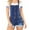 Blue, variant on APEXFWDT Women's Denim Shortalls Casual Sleeveless Adjustable Straps Shorts Bib Overalls Jean Shorts Cuffed Hem Shorts Rompers