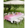 thumbnail image 3 of Outdoor Tablecloth with Umbrella Hole and Zipper, Ombre Waves Rectangle Table Cloth 54x80 Inch Waterproof Tablecloth, Abstract Art Gradient Pink Modern Picnic Table Cover for Patio Camping, 3 of 7