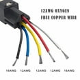 thumbnail image 2 of Automotive 5-Pin 30/40A 12V SPDT Relays with Interlocking Relay Sockets and in-Line ATC Fuse Holders, 2 of 7