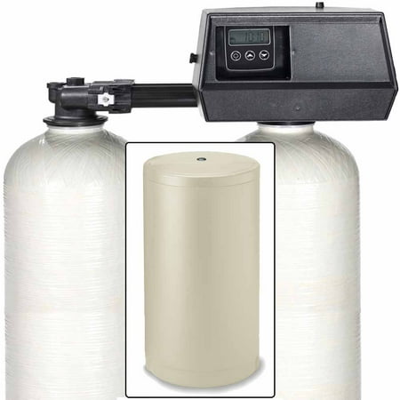 64k Digital Dual Tank Alternating IRON PRO Water Softener with Fleck 9100SXT - Removes Iron, Manganese, and Hardness