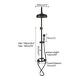 thumbnail image 4 of TFCFL Matte Black Exposed Shower Faucet Set 8 In Rain Hand Shower Mixer Double Knobs Shower Fixture Combo System, 4 of 16