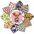 thumbnail image 4 of CBFFDC Pet Neckerchief Adjustable Pet Bandana Triangular Shape Breathable Floral Print Comfortable Soft Collar Scarf for Small Dogs, 4 of 6