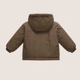 thumbnail image 4 of YunPes Toddler Boys Fleece Lined Puffer Jacket Full Zip Hooded Winter Coat with Zip Pockets Kids Windproof Warm Outerwear, 4 of 5
