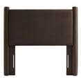 thumbnail image 5 of Headboard, Twin, Brown, Velvet, Hotel Bedroom, Modern Contemporary, HB38154, 5 of 7
