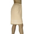 thumbnail image 2 of Underworks Cotton Knit Snip-A-Length Pettipants Culotte Slip Bloomers Split Skirt, 2 of 5
