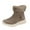 Gray, variant on Women Winter Snow Boots Soft Comfortable Mid Calf Wide Width Warm Side Zipper Booties with Shearling Cuff Insulated Non Slip Outdoor Shoes Black Size 6