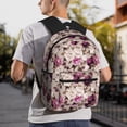 thumbnail image 2 of Wukai Rose Flowers Versatile Backpack:Spacious,Organized,Comfortable,Ideal for Travel and Everyday Use with Multiple Pockets and Padded Straps, 2 of 8