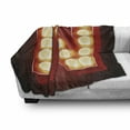 thumbnail image 3 of Letter N Soft Flannel Fleece Blanket, Old Fashioned Movie Theater Carnival Casino Entertainment Night Life, Cozy Plush for Indoor and Outdoor Use, 50" x 70", Vermilion Yellow Black, by Ambesonne, 3 of 6