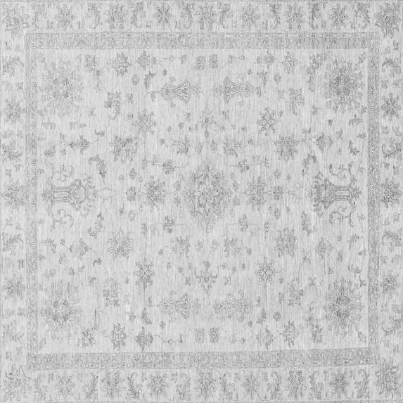 Ahgly Company Indoor Square Oriental Gray Traditional Area Rugs, 3' Square