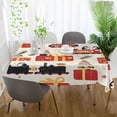 thumbnail image 3 of Yayeee Tablecloths 60" x 60" Rectangle Wrinkle Resistant Party Table Cover, Christmas Gift Train, 3 of 8