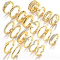 thumbnail image 4 of Gold Knuckle Rings Set for Women, Dainty Simple Trendy Cute Stackable Finger Rings Pack, Stacking Layering on Thumb and Knuckle, Mixed Size, 4 of 9