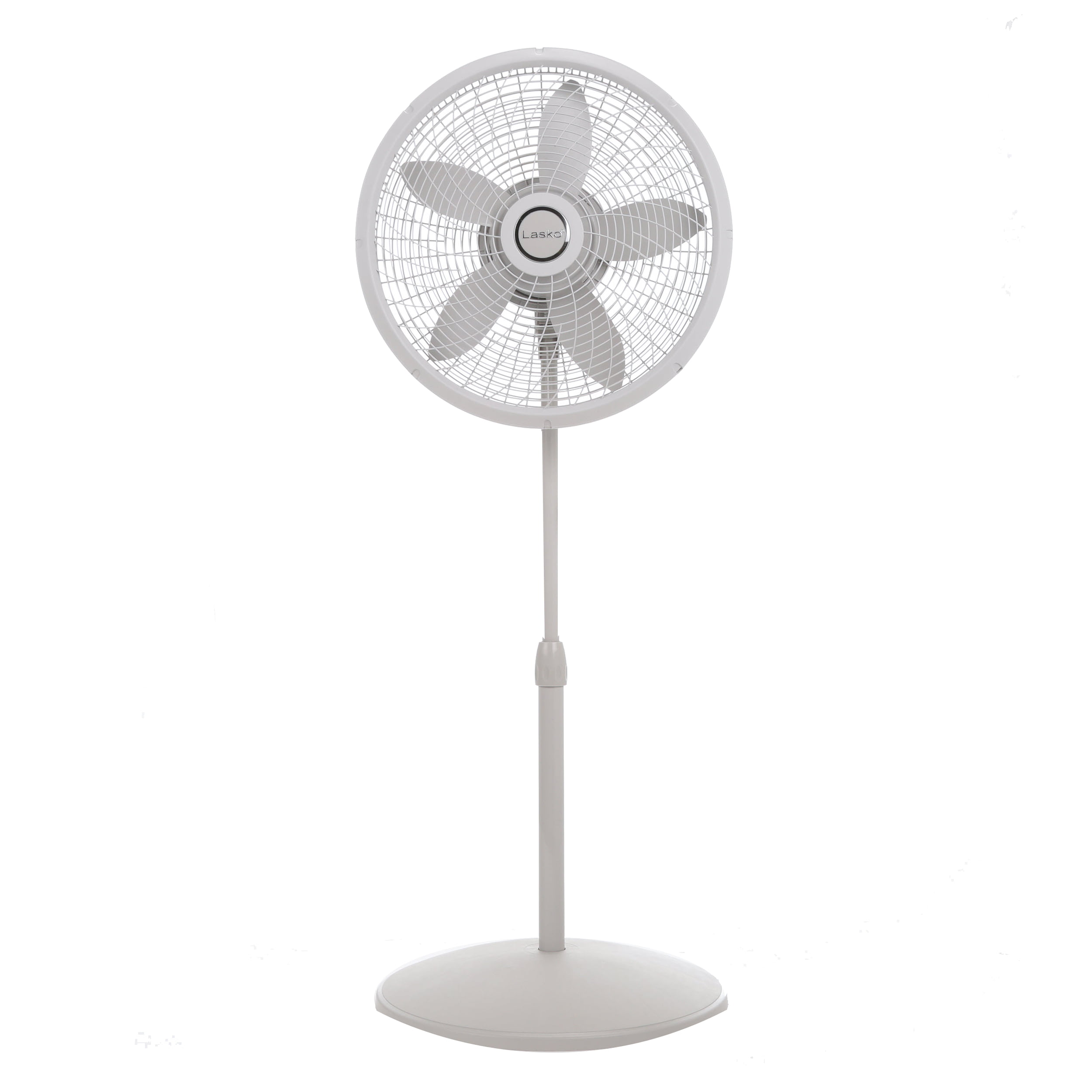 target white standing fan