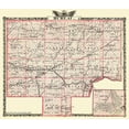 thumbnail image 2 of Warner 17x15 Black Ornate Wood Framed with Double Matting Museum Art Print Titled - Bureau Illinois Landowner - Warner 1876, 2 of 4