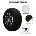 thumbnail image 2 of Bingfone Flowers Butterfly Spare Tire Cover Weatherproof Universal Wheel Protectors for RV Camper Travel Trailer SUV Truck-17 inch, 2 of 8