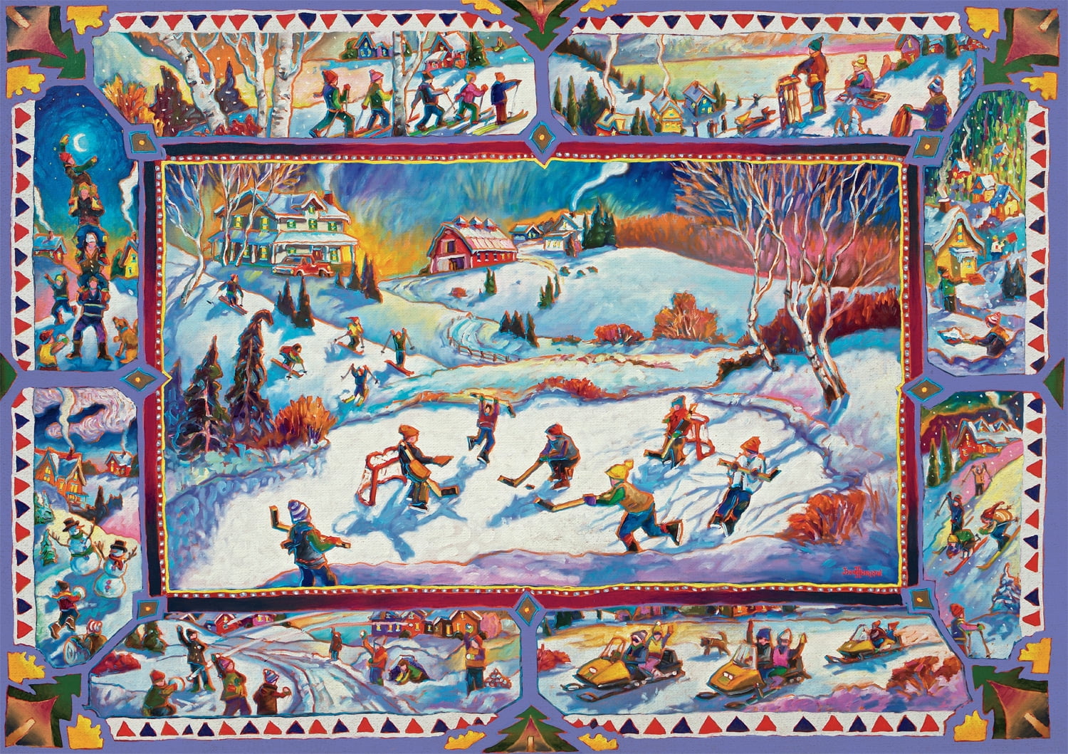 Buffalo Games 300-Piece Large Pieces Winter Pickup Interlocking Jigsaw Puzzle