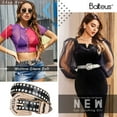 thumbnail image 2 of Rhinestone Belt for Women Men Western Cowgirl Cowboy Fashion Bling Studded Leather Belt for Jeans Pants 1.45"(36mm) Wide, 2 of 5