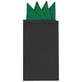 thumbnail image 1 of INSPIRE CHIC Men's Pocket Squares PreFolded Triangles On Card Suit Handkerchief Dark Green One Size, 1 of 4