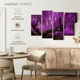 thumbnail image 5 of Elephant Stock Wisteria Willow Tree Wall Art - Horizontal Multi Panel Canvas - Lobby Wall Decor - Floral And Botanical Multi Panel - Brown And Purple Decor - 84" x 54", 5 of 8