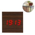 thumbnail image 2 of Reloj Despertador Digital, Luz LED De Madera Mini Reloj Despertador De Escritorio De Cubo Moderno Muestra Hora Fecha Temperatura para Niños, Dormitorios, Hogar, Dormitorios, Viajes, 2 of 5